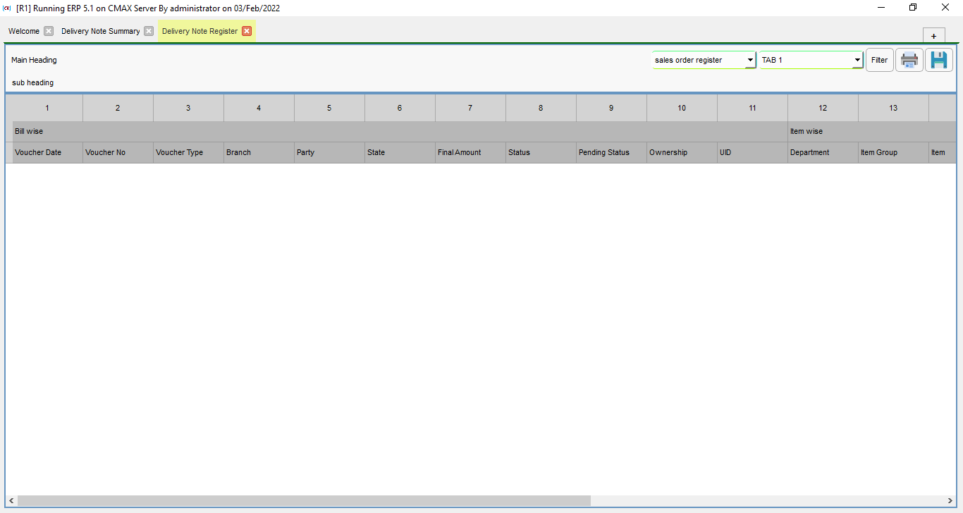 DeliveryNoteRegister